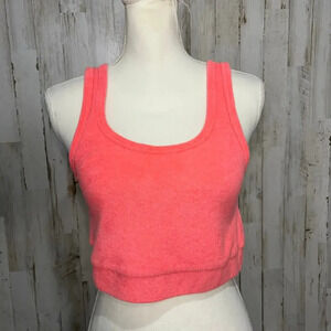 Aerie Offline‎ Women's Pink Terry Cloth Crop Tank Top Size Medium Casual Summer